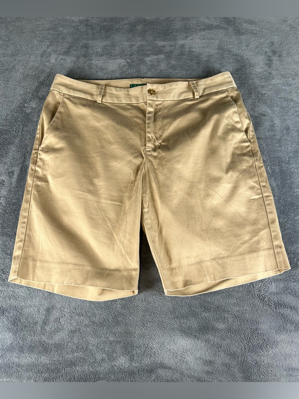 Lauren Ralph Lauren VTG 90s Shorts Womens 10‎ Tan Khaki Bermuda Premium Cotton